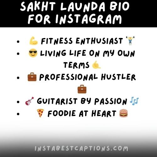 Sakht Launda Bio for Instagram